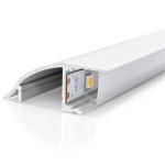 Crown Molding LED Channel for 10mm LED Strip - Diffuser Lens & End Caps