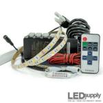 IP65 LED Strip Lighting Kit: 16ft (5M) White LEDs (80+CRI): Inc. Controller + Remote