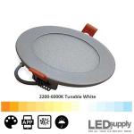 4" LED Downlight: Smart RGB+CCT Adjustable, Ultra Slim, Flush Lens
