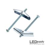 1/4-20 Toggle Bolt Anchor with Machine Screw - 3" & 4" Options