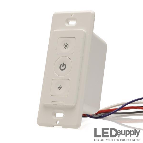 Wireless Dimmer Light Switch and Remote Kit, White, 60' Distance